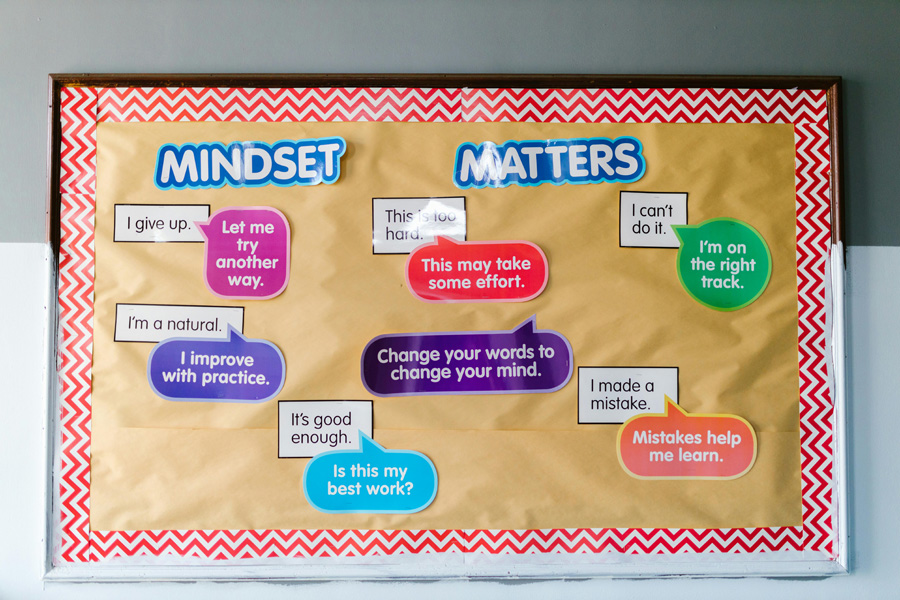 mindset graphic with phrases